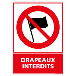 PANNEAU DRAPEAUX INTERDITS (D1211)