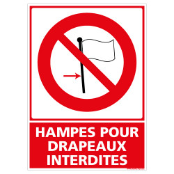 PANNEAU HAMPES POUR DRAPEAUX INTERDITES (D1213)