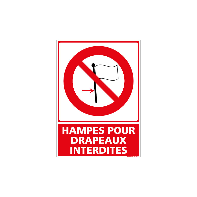 PANNEAU HAMPES POUR DRAPEAUX INTERDITES (D1213)