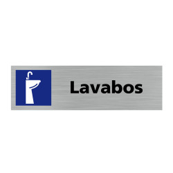 Plaque de porte rectangulaire lavabos