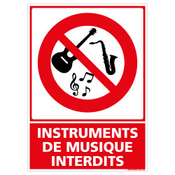 PANNEAU INSTRUMENTS DE MUSIQUE INTERDITS (D1215)