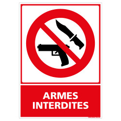 PANNEAU ARMES INTERDITES (D1217)