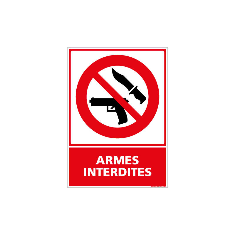 PANNEAU ARMES INTERDITES (D1217)