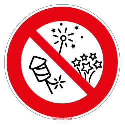 PANNEAU ENGIN PYROTECHNIQUE INTERDIT (D1218)