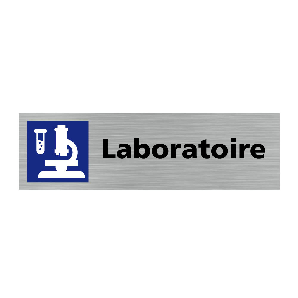 Plaque de porte rectangulaire laboratoire