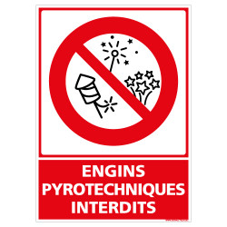 PANNEAU ENGINS PYROTECHNIQUES INTERDITS (D1219)