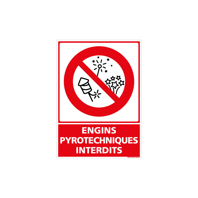 PANNEAU ENGINS PYROTECHNIQUES INTERDITS (D1219)