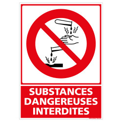 PANNEAU SUBSTANCES DANGEREUSES INTERDITES (D1223)