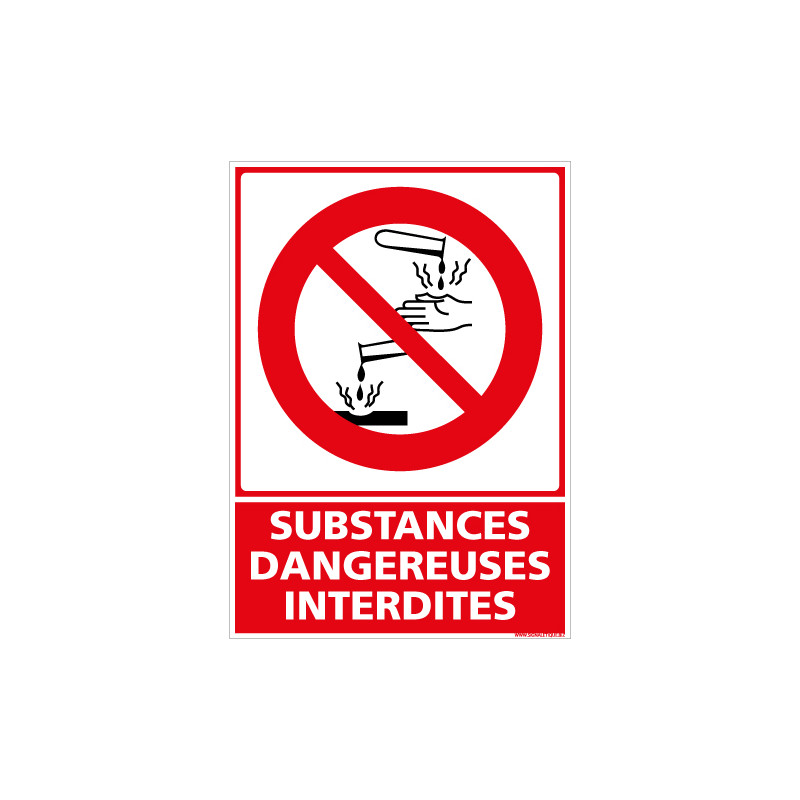 PANNEAU SUBSTANCES DANGEREUSES INTERDITES (D1223)
