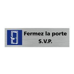 Plaque de porte rectangulaire fermez la porte svp