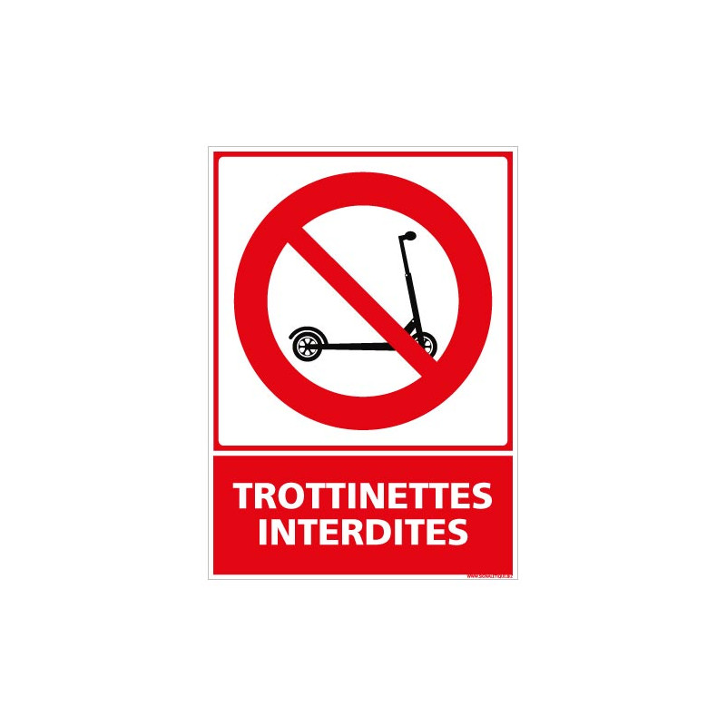 PANNEAU TROTTINETTES INTERDITES (D1239)