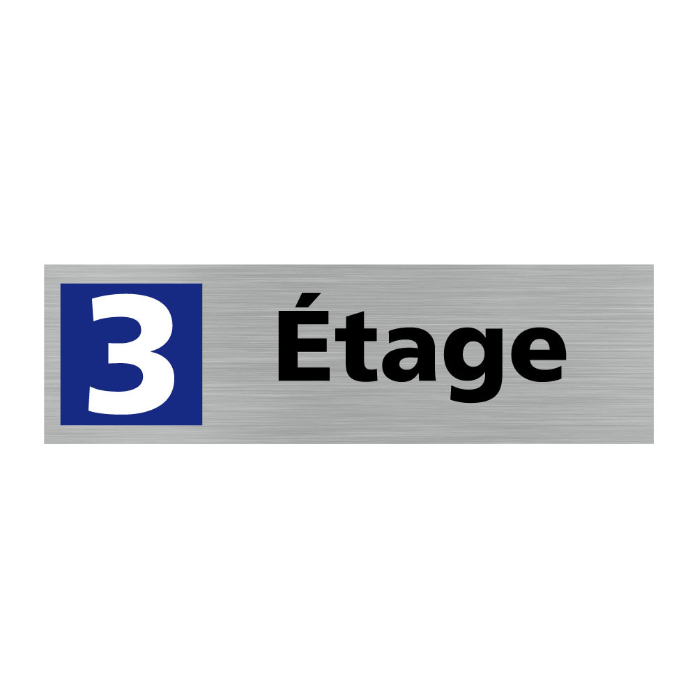 Plaque de porte rectangulaire étage 3 Plaque de porte rectangulaire étage 3