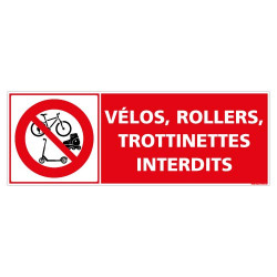 PANNEAU VELO, ROLLER, TROTTINETTE INTERDIT (D1243)