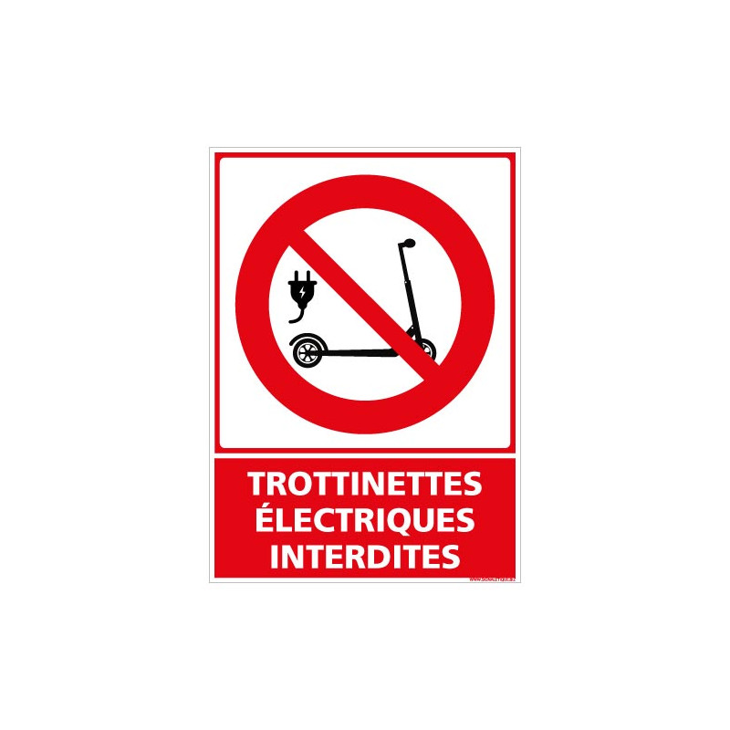 PANNEAU TROTTINETTES ELECTRIQUES INTERDITES (D1245)