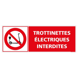 Autocollant Circulation trottinette électrique interdit