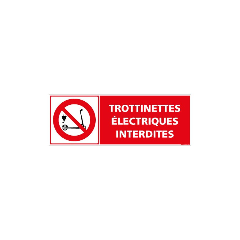 PANNEAU INTERDIT AUX TROTTINETTES ELECTRIQUES (D1246)