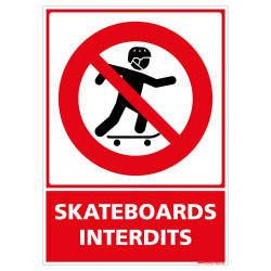 PANNEAU SKATEBOARDS INTERDITS (D1248)