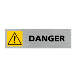 Plaque de porte rectangulaire attention danger