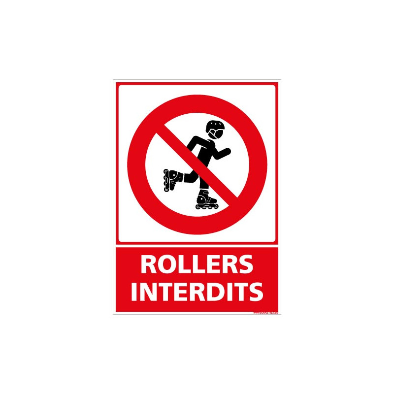 PANNEAU ROLLERS INTERDITS (D1251)