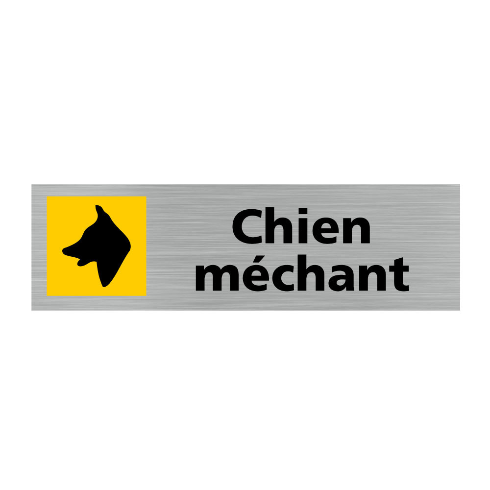 Plaque de porte rectangulaire chien méchant Plaque de porte rectangulaire chien méchant