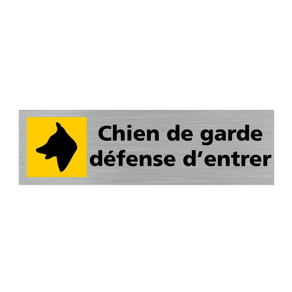 Plaque de porte rectangulaire chien de garde défense d'entrer Plaque de porte rectangulaire chien de garde défense d'entrer