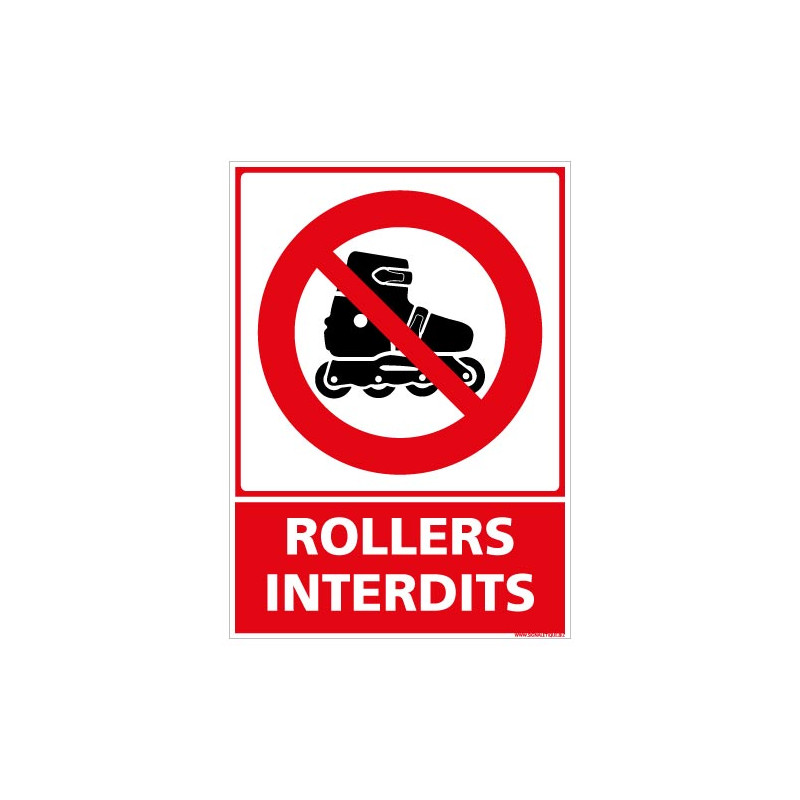 PANNEAU INTERDITS AUX ROLLERS (D1254)