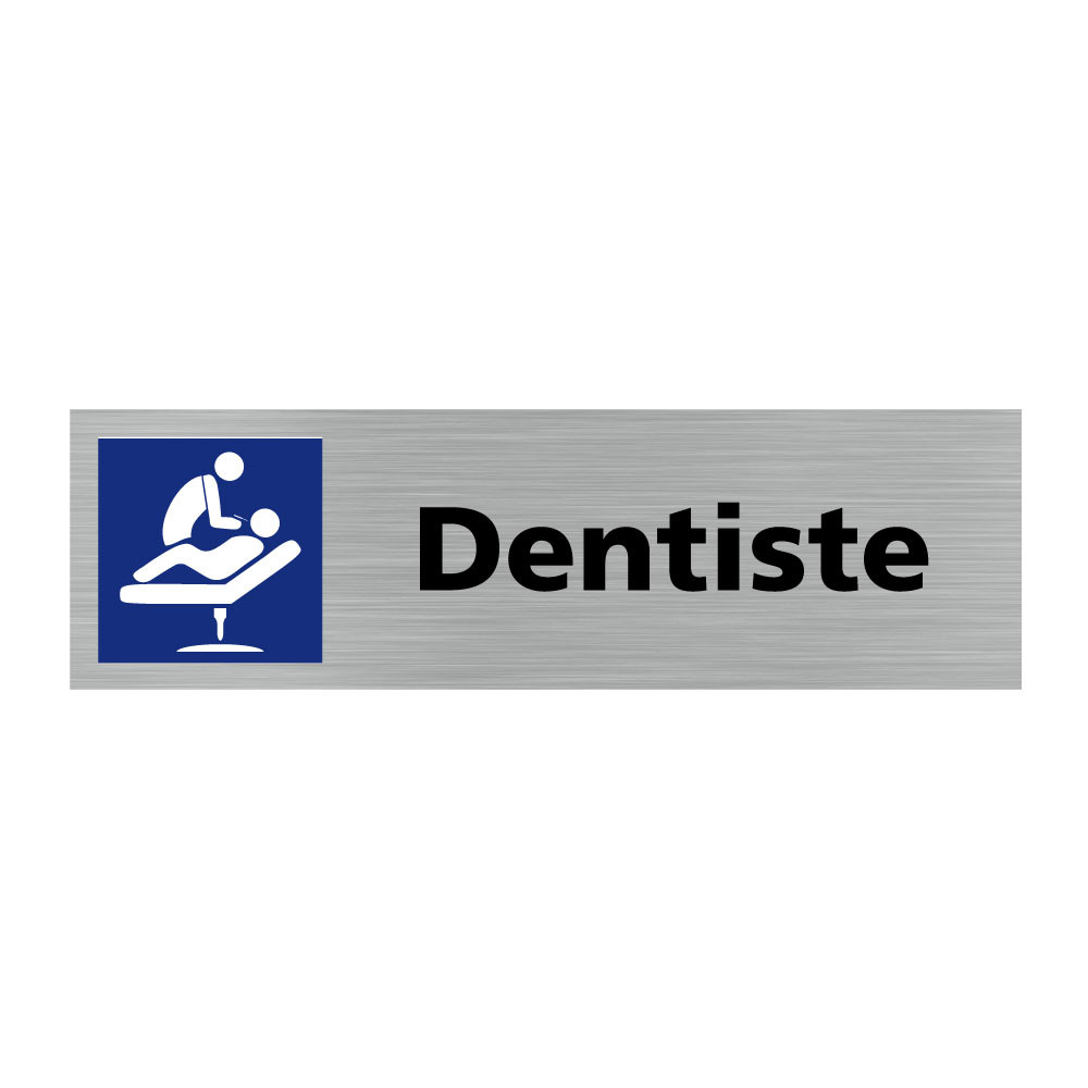 Plaque de porte rectangulaire dentiste