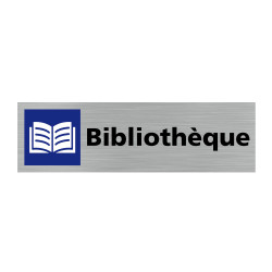 Plaque de porte rectangulaire bibliothèque