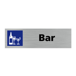 Plaque de porte rectangulaire bar