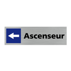 Plaque de porte rectangulaire ascenseur vers la gauche