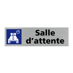 Plaque de porte rectangulaire salle d'attente