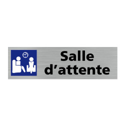 Plaque de porte rectangulaire salle d'attente