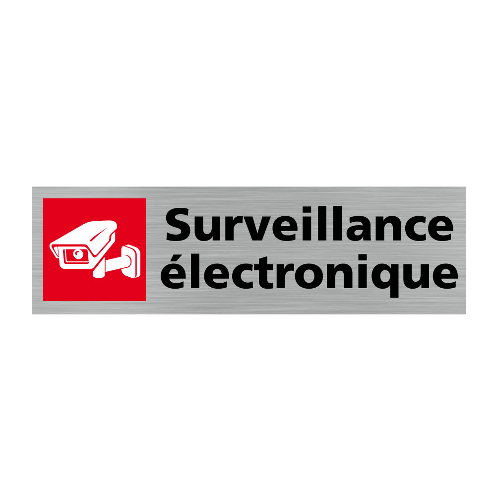 Plaque de porte rectangulaire surveillance électronique