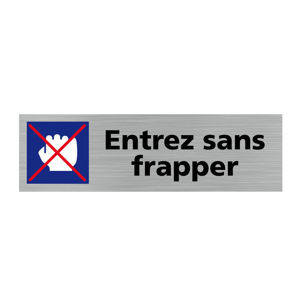 Plaque de porte rectangulaire entrez sans frapper Plaque de porte rectangulaire entrez sans frapper
