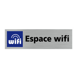 Plaque de porte rectangulaire espace wifi