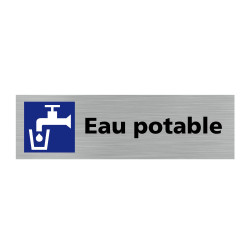 Plaque de porte rectangulaire eau potable