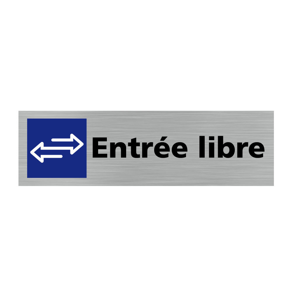 Plaque de porte rectangulaire entrée libre Plaque de porte rectangulaire entrée libre