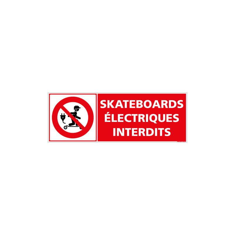 PANNEAU INTERDIT AUX SKATEBOARDS ELECTRIQUES (D1273)