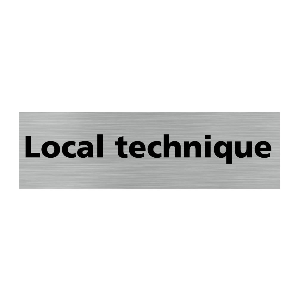 Plaque de porte rectangulaire local technique Plaque de porte rectangulaire local technique