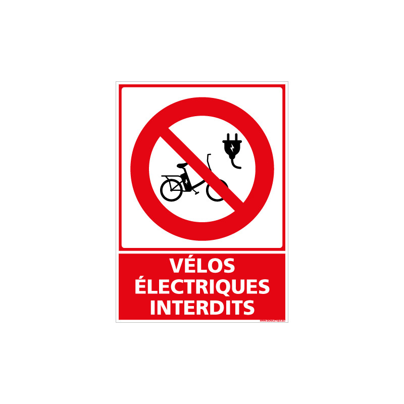 PANNEAU VELOS ELECTRIQUES INTERDITS (D1275)