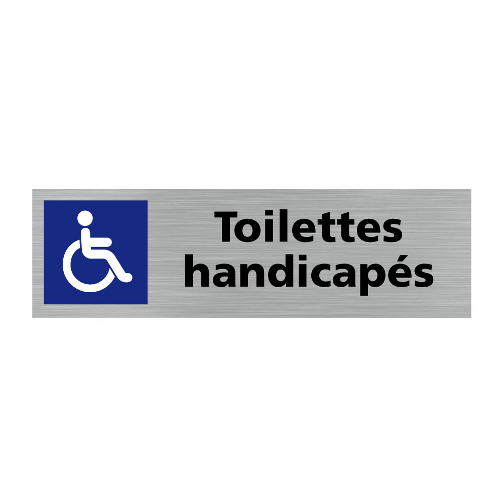 Plaque de porte rectangulaire toilettes handicapés