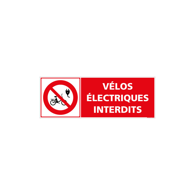 PANNEAU INTERDIT AUX VELOS ELECTRIQUES (D1276)