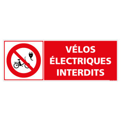 PANNEAU INTERDIT AUX VELOS ELECTRIQUES (D1276)