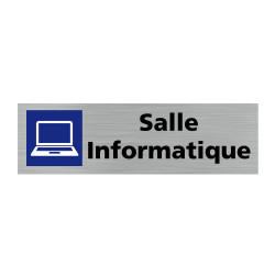 Plaque de porte rectangulaire salle informatique