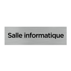 Plaque de porte rectangulaire salle informatique