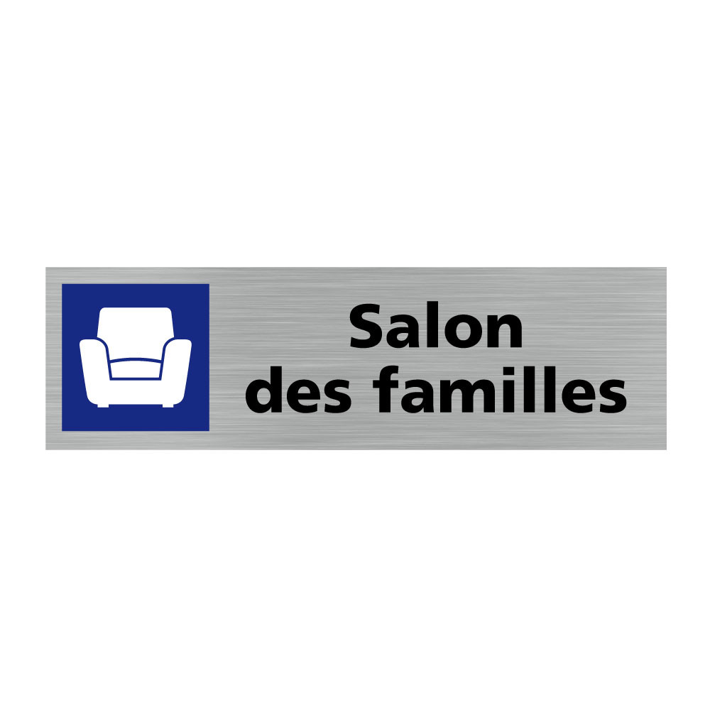 Plaque de porte rectangulaire salon des familles