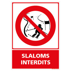 PANNEAU SLALOMS INTERDITS VERTICAL (D1281)