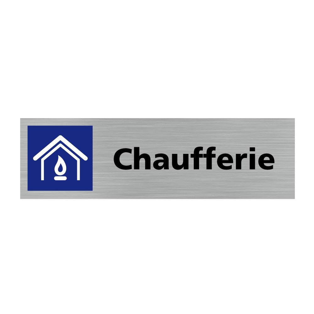 Plaque de porte rectangulaire chaufferie Plaque de porte rectangulaire chaufferie