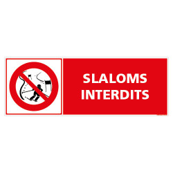 PANNEAU INTERDIT DE SLALOMMER (D1282)