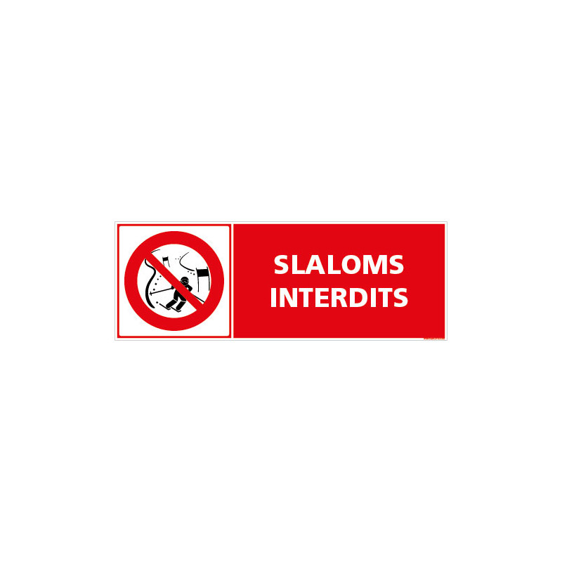 PANNEAU INTERDIT DE SLALOMMER (D1282)